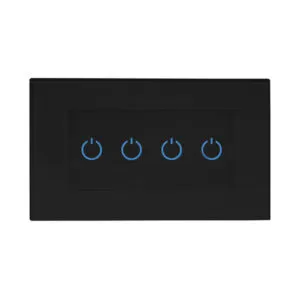 בית חכם - מסגרת לארבע הדלקות - שחור