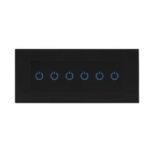 בית חכם - מסגרת לשש הדלקות - שחור