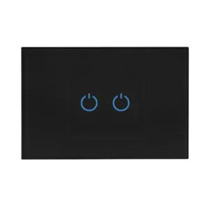 בית חכם - מסגרת לשתי הדלקות - שחור