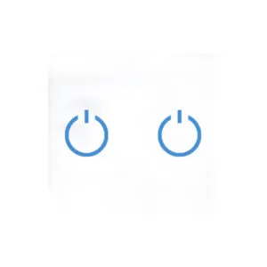 בית חכם - צג 2 מקום למפסק כפול -לבן