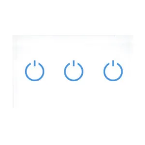 בית חכם - צג 3 מקום למפסק 3 יחיד - לבן