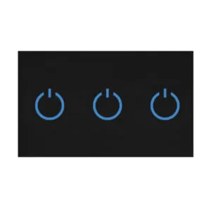 בית חכם - צג 3 מקום למפסק 3 יחיד - שחור